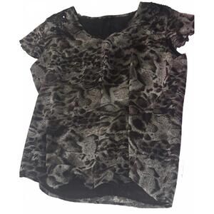 Women's Short Sleeve Printed Top Blouse